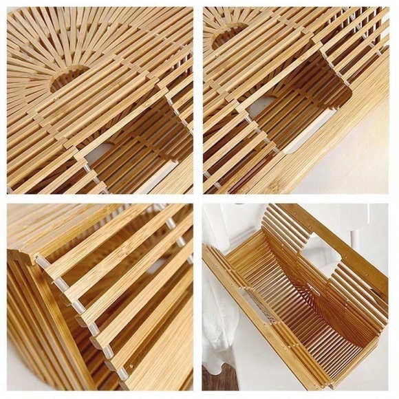 Handmade Bamboo Woven Tote Bag - Picture 5 of 12